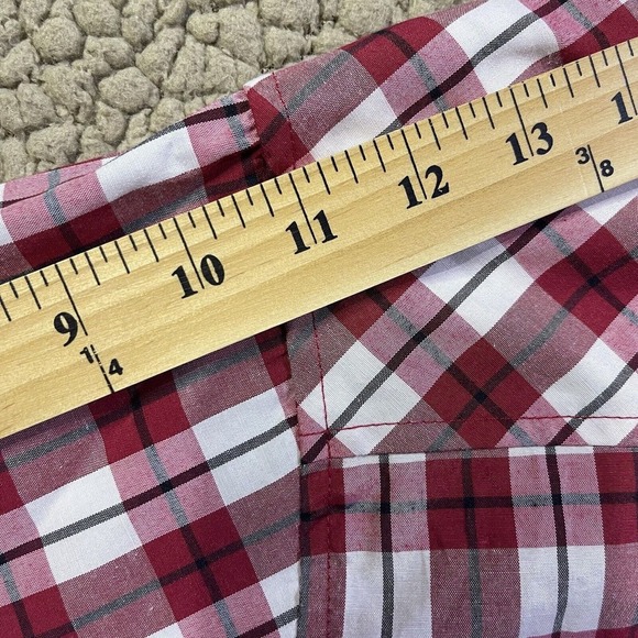 ECKO UNLTD unlimited Button-Up Shirt Short Sleeve Plaid Size 3XB Red/Black/White - Picture 7 of 7